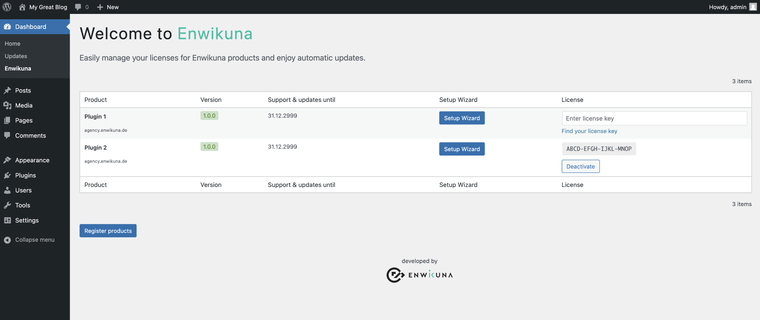 Enwikuna Helper Dashboard