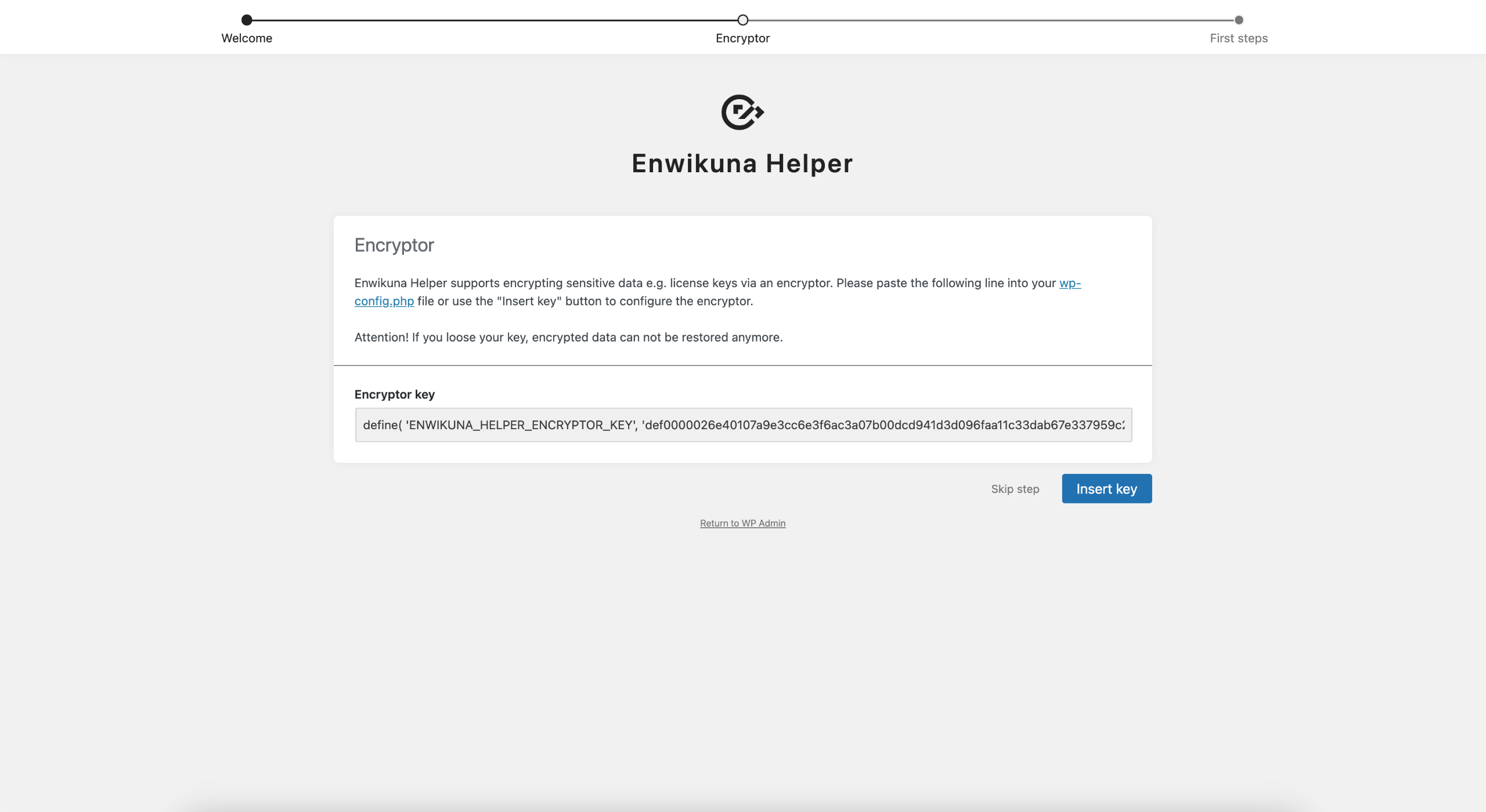 Enwikuna Helper Setup Wizard Step 2