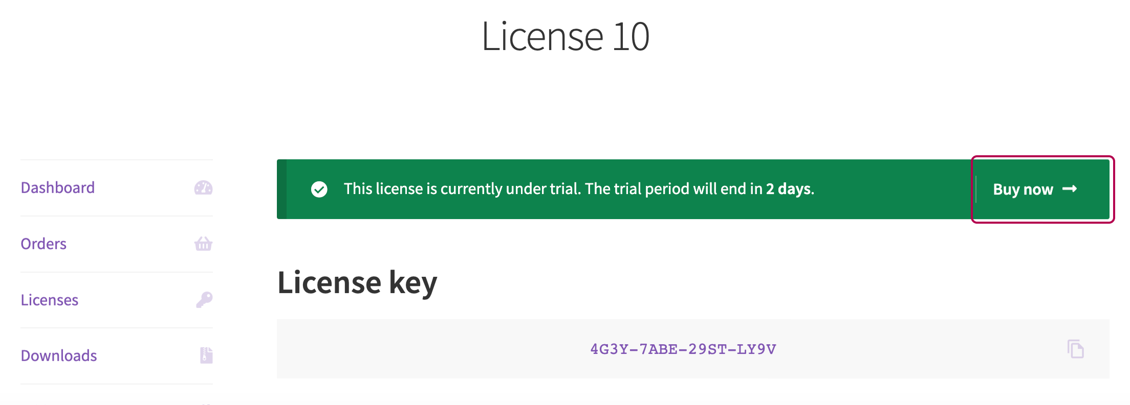 Enwikuna License Manager account buying of trial licenses