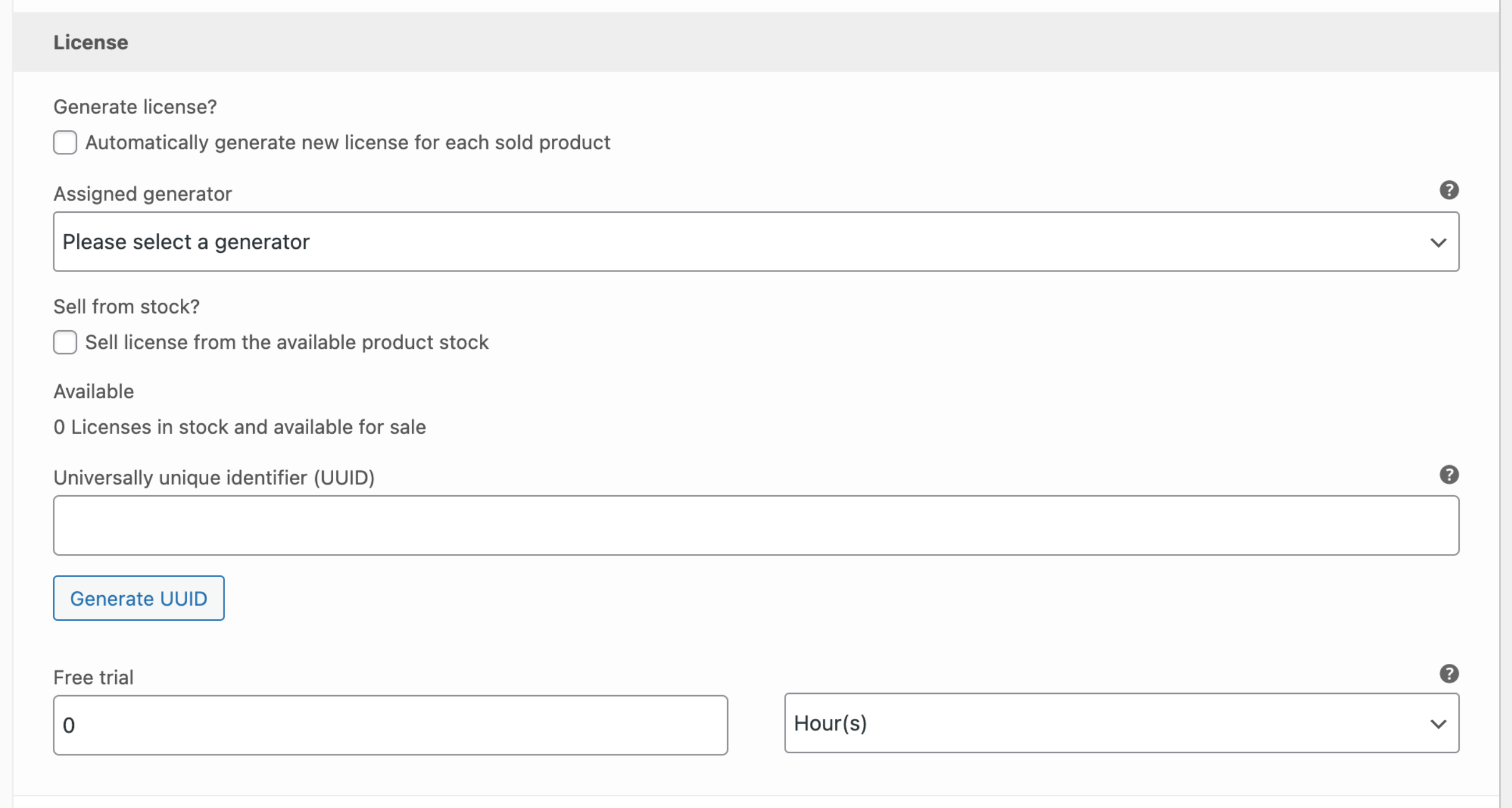 Enwikuna License Manager Lizenzprodukt Variante Tab