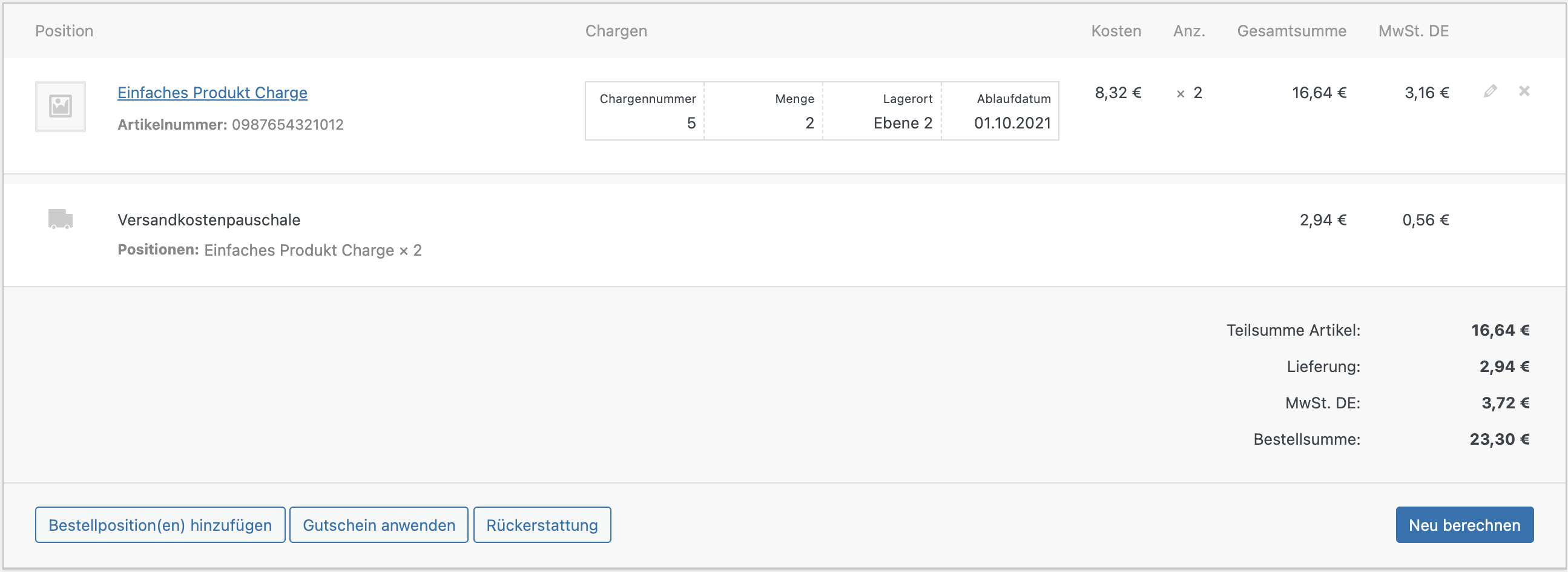 Woo Batches order overview